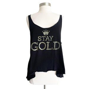 2Kuhl Stay Gold True Black Swing Tank Top Sz L